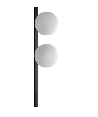 Wandleuchte ENOIRE Schwarz/Opal 2xE14 14x14x60cm
