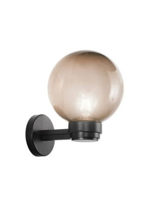 Graue Poly-Wandleuchte 1xE27 IP44 20x24cm