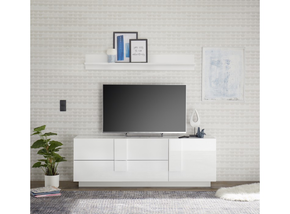 JUPITER TV-Ständer, 182 x 44 x 63 cm, 2 Schubladen, 1 Tür
