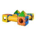 Modulares Spiel Castello B mit 2 Häusern, 2 Würfeln und 4 Tunneln