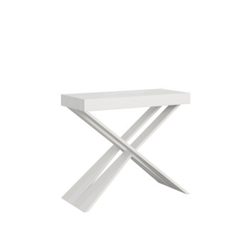 Ausziehbarer Konsolentisch 90x40/196 cm, Diago Small, weißes Gestell