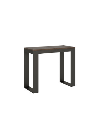 Ausziehbarer Konsolentisch 90x40/196 cm, Gestell Tecno Small Evolution, Anthrazit