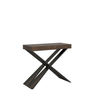 Ausziehbarer Konsolentisch 90x40/290 cm, Gestell Diago Anthrazit.