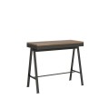Ausziehbare Konsole 90x40/196 cm Banco Small Evolution Anthrazit-Rahmen