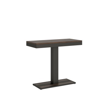 Capital Evolution Konsolentisch mit anthrazitfarbenem Gestell – Ausziehbarer Konsolentisch 90 x 40/300 cm, Capital Evolution Eiche Natur mit anthrazitfarbenem Gestell
