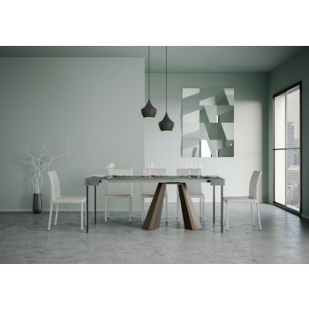 Diamante Konsolentisch mit Bärenbeinen – Ausziehbarer Konsolentisch 90 x 40/196 cm Diamante Klein, Esche weiß mit Bärengestell