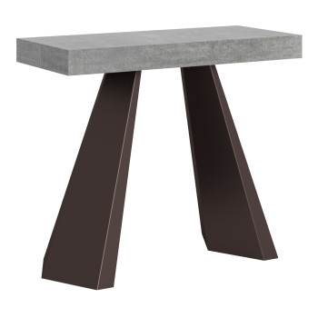 Diamante Konsolentisch mit Bärenbeinen – Ausziehbarer Konsolentisch 90 x 40/196 cm Diamante Klein, Esche weiß mit Bärengestell