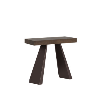 Diamante Konsolentisch mit Bärenbeinen – Ausziehbarer Konsolentisch 90 x 40/196 cm Diamante Klein, Esche weiß mit Bärengestell