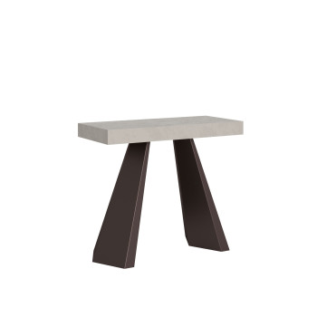 Diamante Konsolentisch mit Bärenbeinen – Ausziehbarer Konsolentisch 90 x 40/196 cm Diamante Klein, Esche weiß mit Bärengestell