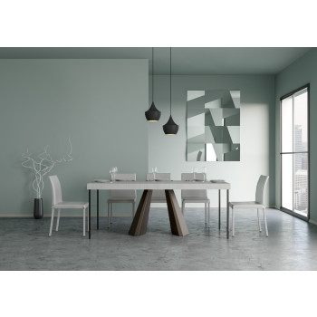 Diamante Konsolentisch mit Bärenbeinen – Ausziehbarer Konsolentisch 90 x 40/196 cm Diamante Small Premium Natur-Eiche mit Bärengestell