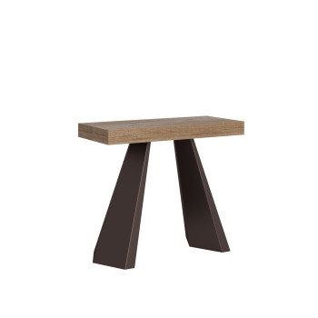 Diamante Konsolentisch mit Bärenbeinen – Ausziehbarer Konsolentisch 90 x 40/196 cm Diamante Small Premium Natur-Eiche mit Bärengestell