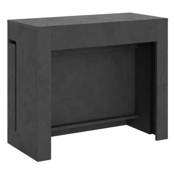 Evolve Konsole – Ausziehbare Konsole 90 x 42/302 cm, Evolve Esche weiß mit internen Erweiterungen