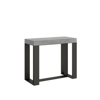 Futura Konsolentisch mit anthrazitfarbenem Gestell – Ausziehbarer Konsolentisch 90 x 40/300 cm, Futura Premium Eiche Natur mit anthrazitfarbenem Gestell