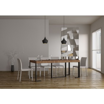 Futura Konsolentisch mit anthrazitfarbenem Gestell – Ausziehbarer Konsolentisch 90 x 40/300 cm, Futura Premium Eiche Natur mit anthrazitfarbenem Gestell