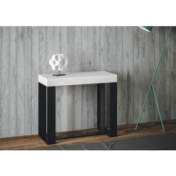 Futura Konsolentisch mit anthrazitfarbenem Gestell – Ausziehbarer Konsolentisch 90 x 40/300 cm, Futura Premium Eiche Natur mit anthrazitfarbenem Gestell
