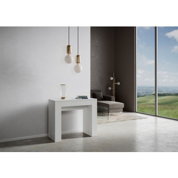 Modemkonsole – Ausziehbare Konsole 90 x 42/302 cm, Modemweiß