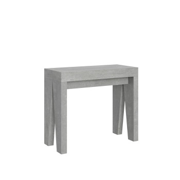 Naxy Konsolentisch – Ausziehbarer Konsolentisch 90 x 40/196 cm, Naxy Small, Weiß, Esche
