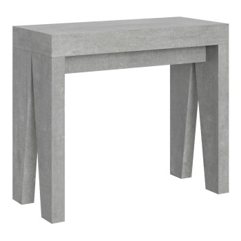 Naxy Konsolentisch – Ausziehbarer Konsolentisch 90 x 40/196 cm, Naxy Small, Weiß, Esche