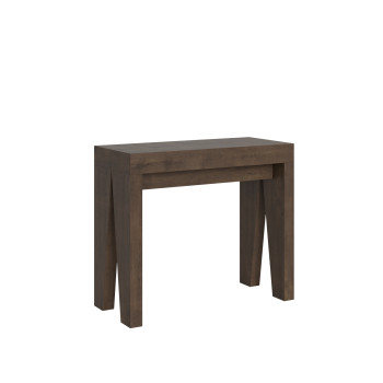 Naxy Konsolentisch – Ausziehbarer Konsolentisch 90 x 40/196 cm, Naxy Small, Weiß, Esche