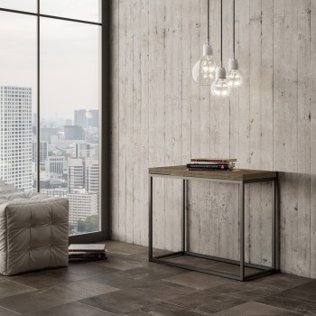 Nordica Libra Konsolentisch mit anthrazitfarbenem Gestell – 90 x 45/90 cm
