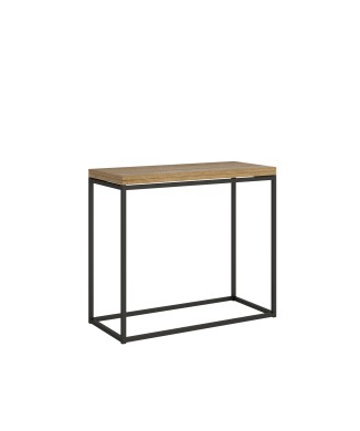 Nordica Libra Konsolentisch mit anthrazitfarbenem Gestell – 90 x 45/90 cm