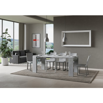Roxell Konsolentisch – Ausziehbarer Konsolentisch 90 x 40/300 cm, Roxell Weiß-Esche