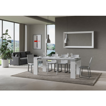 Roxell Konsolentisch – Ausziehbarer Konsolentisch 90 x 40/300 cm, Roxell Weiß-Esche