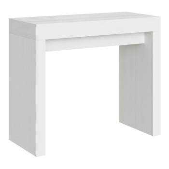 Roxell Konsolentisch – Ausziehbarer Konsolentisch 90 x 40/300 cm, Roxell Weiß-Esche