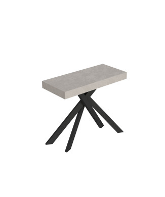 Saki Konsolentisch mit anthrazitfarbenen Beinen – Saki Kleiner ausziehbarer Konsolentisch aus Kaschmir, 90 x 40/196 cm, mit anthrazitfarbenen Beinen