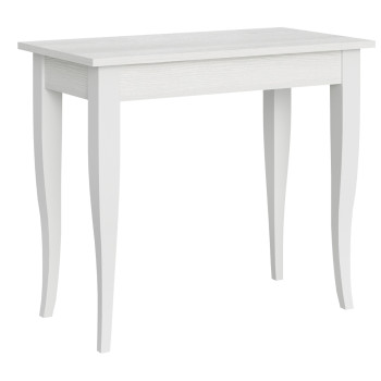 Sciabola Konsolentisch – Ausziehbarer Konsolentisch 90 x 48/204 cm, Sciabola Small, Weiß, Esche