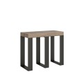 Ausziehbarer Konsolentisch 90x40/300 cm Sintesi Premium mit anthrazitfarbenem Gestell