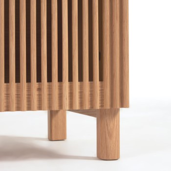 Beyla 4-türiges Sideboard aus Massivholz und Eichenfurnier, 180 x 71,5 cm, FSC 100 %
