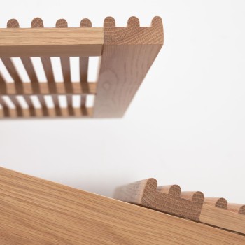 Beyla Sideboard mit 4 Türen aus Massivholz und Eichenfurnier, 180 x 71,5 cm, FSC 100 %