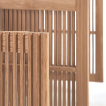 Beyla 4-türiges Sideboard aus Massivholz und Eichenfurnier, 180 x 71,5 cm, FSC 100 %