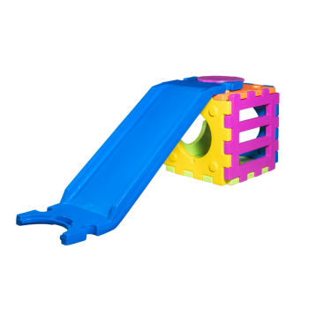 Cubic Spielzeug Modell B - modulares Spiel mit 1 kleiner Rutschleiter und 1 Würfel.