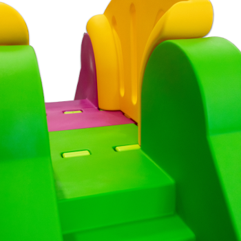 Cubic Spielzeug E-Modell Modulspiel mit 1 kleiner Rutschleiter, 2 Würfeln und 1 Haus.