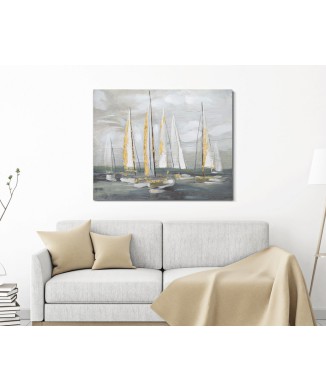 GEMÄLDE AUF LEINWAND GOLDENES BOOT