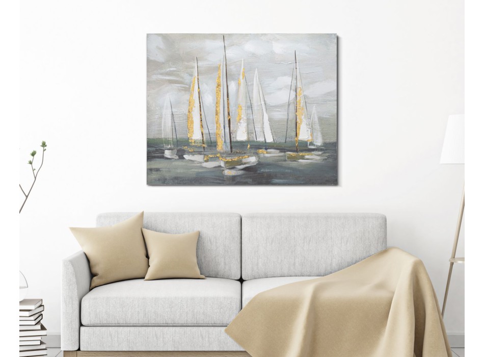 GEMÄLDE AUF LEINWAND GOLDENES BOOT