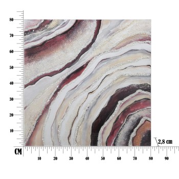 GEMÄLDE AUF ROTER LEINWAND