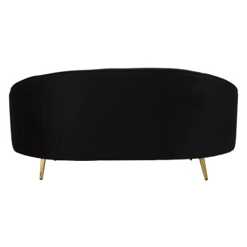 OSLO 2-Sitzer-Sofa mit schwarzen Kissen