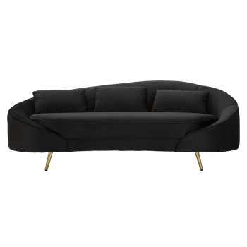 OSLO 3-Sitzer-Sofa mit schwarzen Kissen