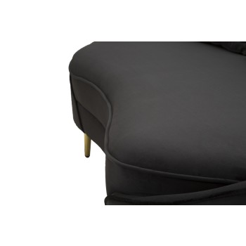 OSLO 3-Sitzer-Sofa mit schwarzen Kissen
