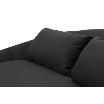 OSLO 3-Sitzer-Sofa mit schwarzen Kissen