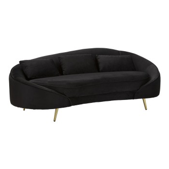 OSLO 3-Sitzer-Sofa mit schwarzen Kissen
