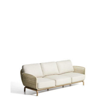 Alipa 3-Sitzer-Sofa aus massivem Akazienholz und Seil