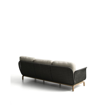 Alipa 3-Sitzer-Sofa aus massivem Akazienholz und Seil