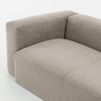 Blok 3-Sitzer Ecksofa beige 290 x 230 cm /