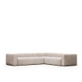Blok 5-Sitzer Ecksofa beige 320 x 290 cm /
