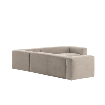 Blok 5-Sitzer-Ecksofa aus rosa Chenille, 320 x 290 cm / 290 x 320 cm, FSC Mix-zertifiziert
