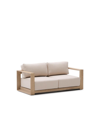 Ambra 2-Sitzer-Sofa aus massivem Akazienholz mit heller Oberfläche, 174 cm, FSC 100 %